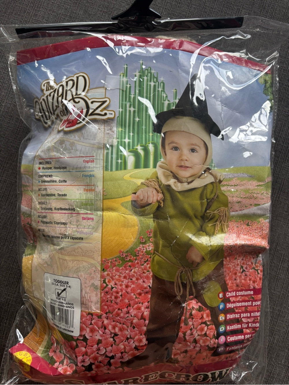 Rubies Wizard of Oz Scarecrow Costume Toddler Size 2-4 (for ages 1-2 Years)